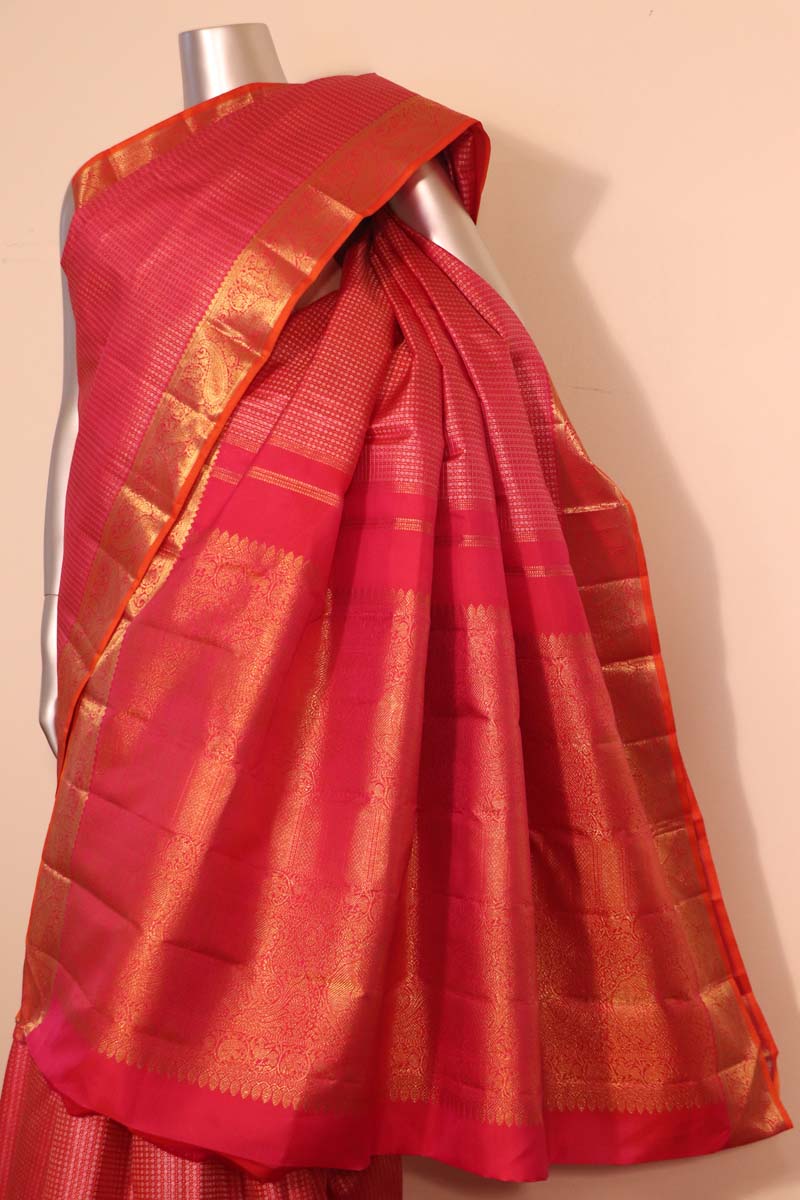 Bridal Pink Kanchipuram Silk Saree